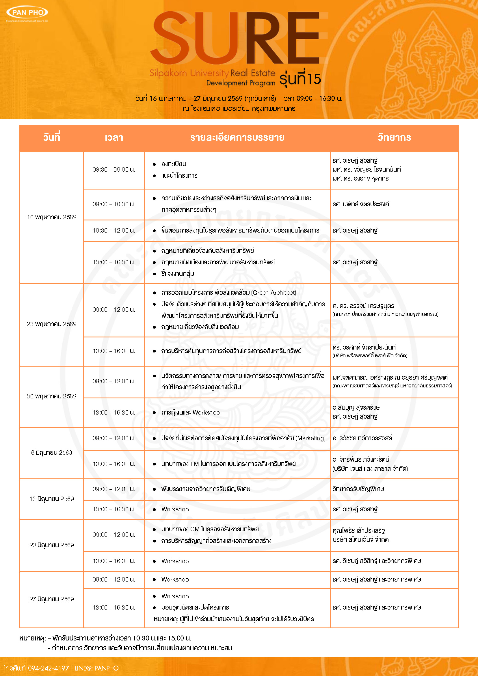 SCHEDULE SURE14 2025
